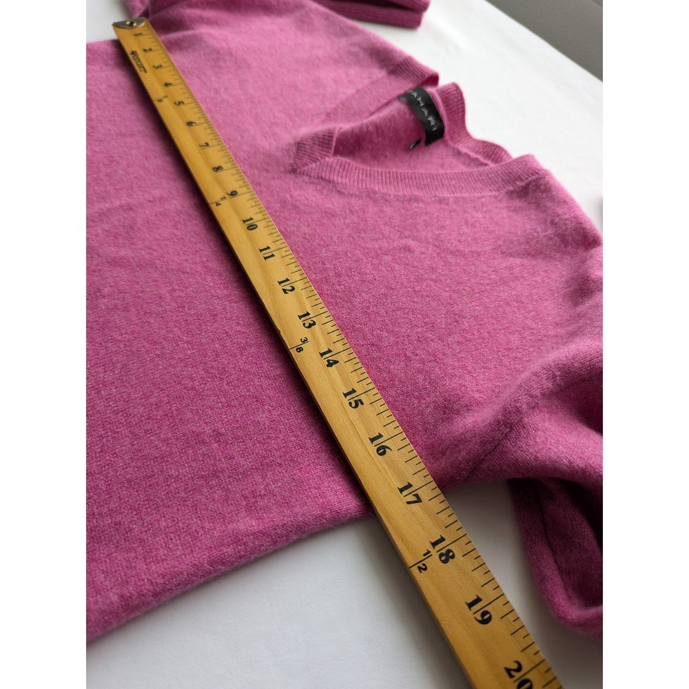 Tahari Cashmere Sweater Women S Pink V-Neck Pullover Feminine Luxury Preppy Soft - Picture 6 of 8